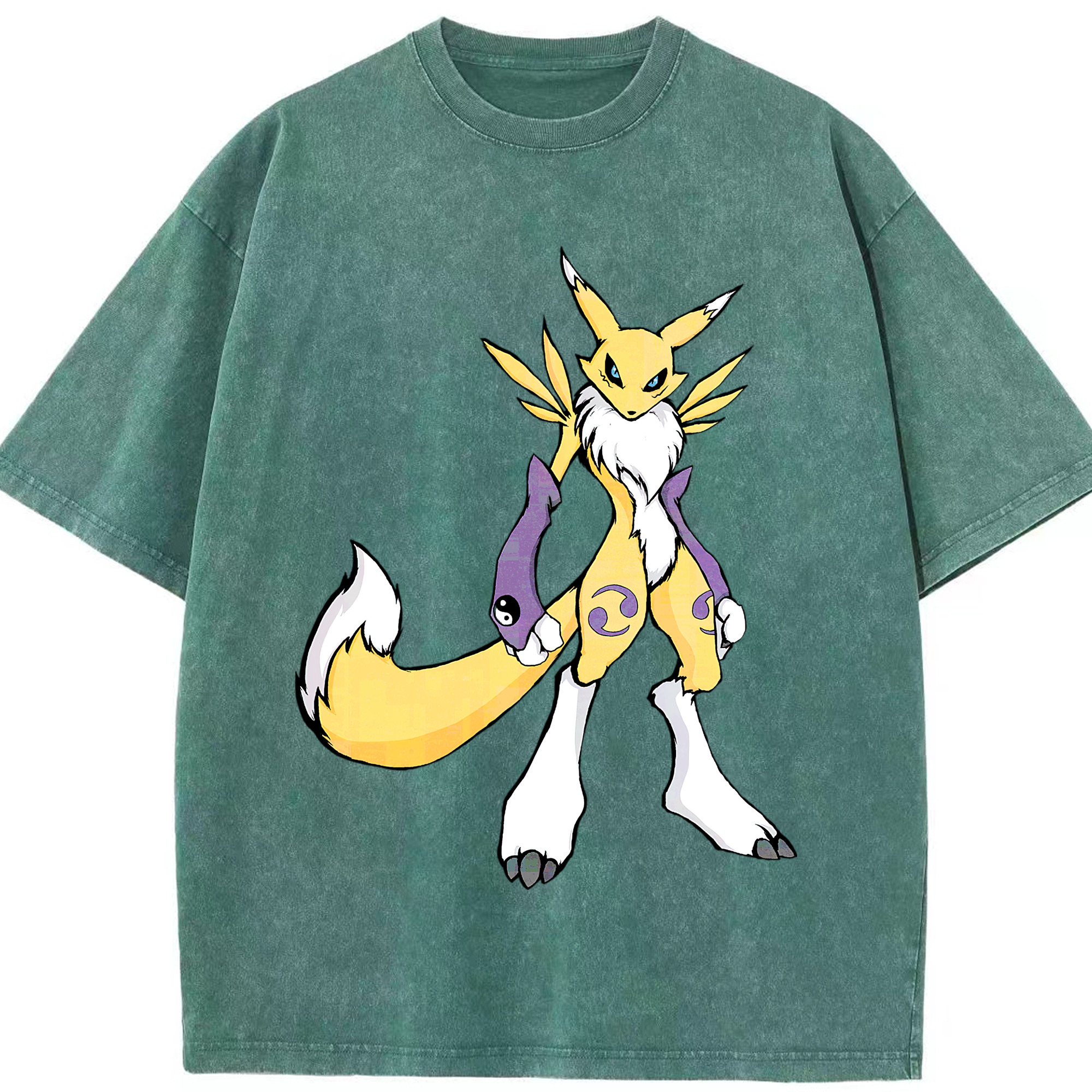 （画像用） Digimon デジタルモンスター/デジモン 綿100% ヴィンテージ風 半袖Tシャツ（フロントプリント）